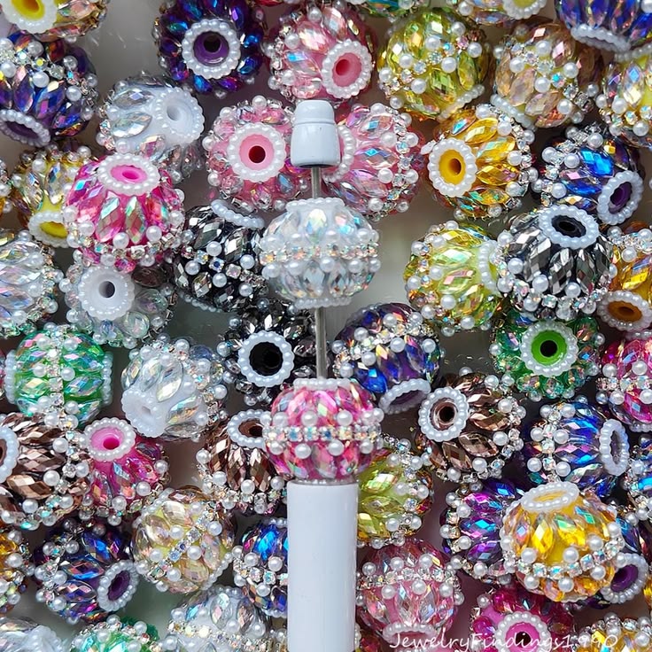 bling rhinestone fancy acrylic beads,sparkle pearl…